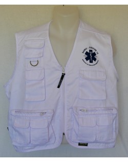 GILET MULTIPOCHES ARM  BLANC